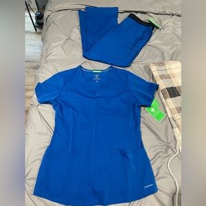 Healing Hands Royal Blue Scrub Set